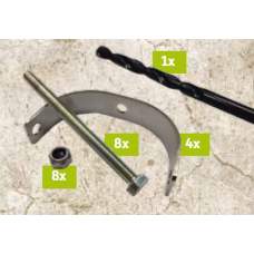 RVS montageset t.b.v. bamboe RVS montageset t.b.v. bamboe